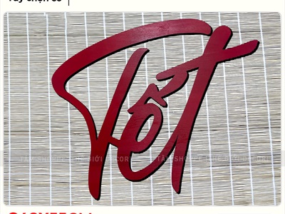 Chữ Tết thư pháp cỡ lớn bằng gỗ 55 - 70cm Kiểu 2 [Gỗ nhẹ - 1 - 2 lớp] CHU-GO-21